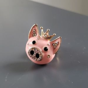 Vintage Betsey Johnson Pig Ring